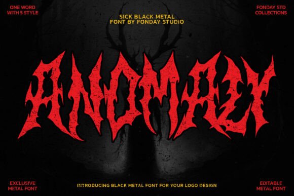 Anomaly Font: Razor-Sharp Black Metal Typography
