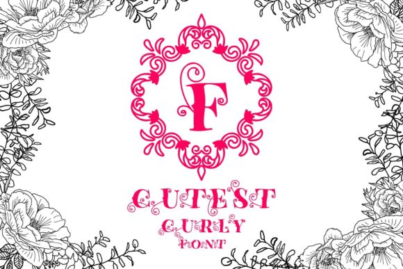 Cutest Curly Font Monogram