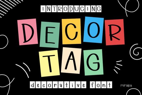 Decor Tag Font: A Playful Touch for Every Project
