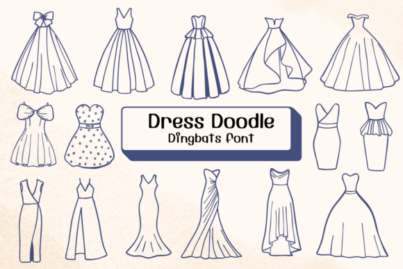 Dress Doodle Font: Fashionable Dingbats for Creative Projects