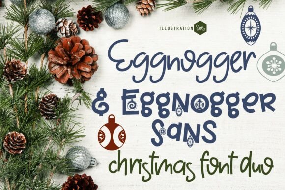 Eggnoger Duo Font: Warm Up Your Winter Designs