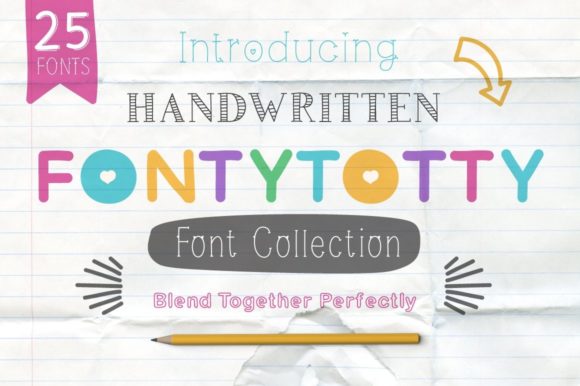 Fontytotty 25 Font Collection: A Cohesive Toolkit for Hand-Drawn Typography