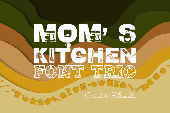 Mom’s Kitchen Font Trio: A Thoughtful Blend of Serif, Sans Serif, and Dingbats