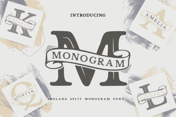 Shelana Split Monogram Font