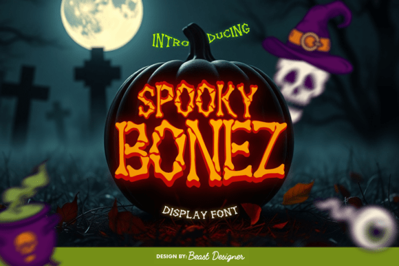 SpookyBonez Font: The Bone-Carved Halloween Typeface That Brings Designs to Life